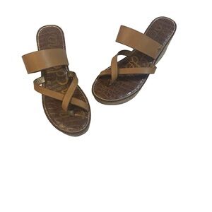 Sam Edelman Rayna Leather Slip on Wedge Sandals Women’s Size 9